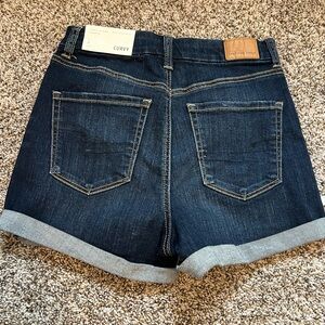 American Eagle NWT curve high rises shortie Dark Blue Jean Shorts
